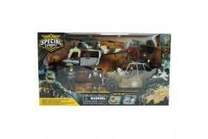 Katonai jármű és figura készlet - több darabos játék