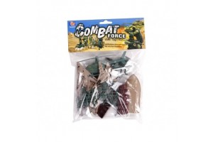 Katonai játékkészlet: katonák, járművek és akadályok