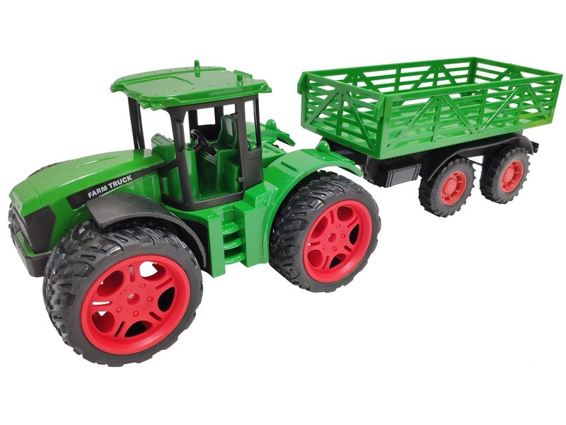Lendkerekes traktor és utánfutó - játék