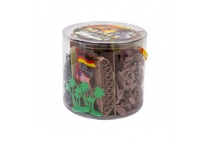 Katonai játék szett — 113 darabos figurák és járművek