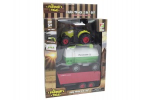 Lendkerekes traktor két utánfutóval