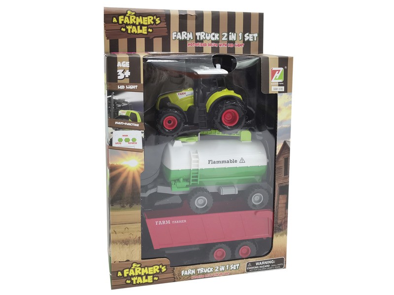 Lendkerekes traktor két utánfutóval