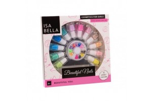 IsaBella köröm díszítő szett – 12 lakk, 12 dekoráció