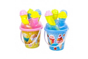 Fagyis homokozó 10 darabos készlet - vödör és formák