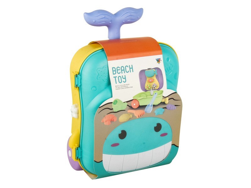 Homokozó és kádjáték szett húzható bőröndben