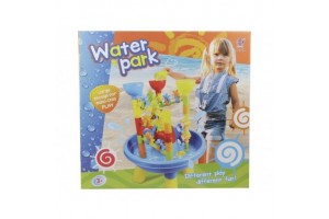 Homokozó asztalka vízimalmokkal és tartozékok