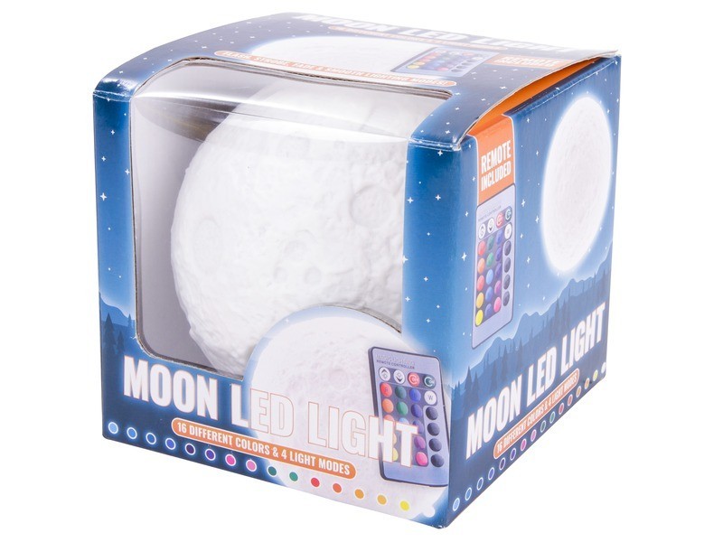 Színváltós élethű holdlámpa távirányítóval