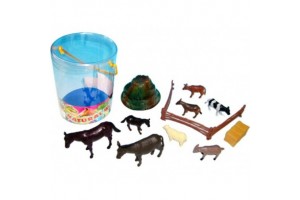 Műanyag háziállat 10 darabos készlet (10-15 cm)