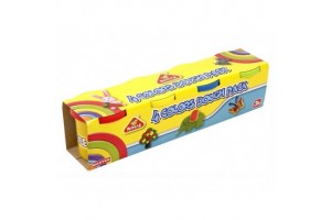 Gyurma 4 darabos készlet tégelyben — piros, sárga, zöld, kék