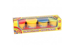 Színes gyurma 4 darabos készlet – piros, sárga, kék, zöld