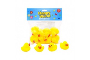 Gumikacsa fürdőjáték 8 db – sárga kacsák