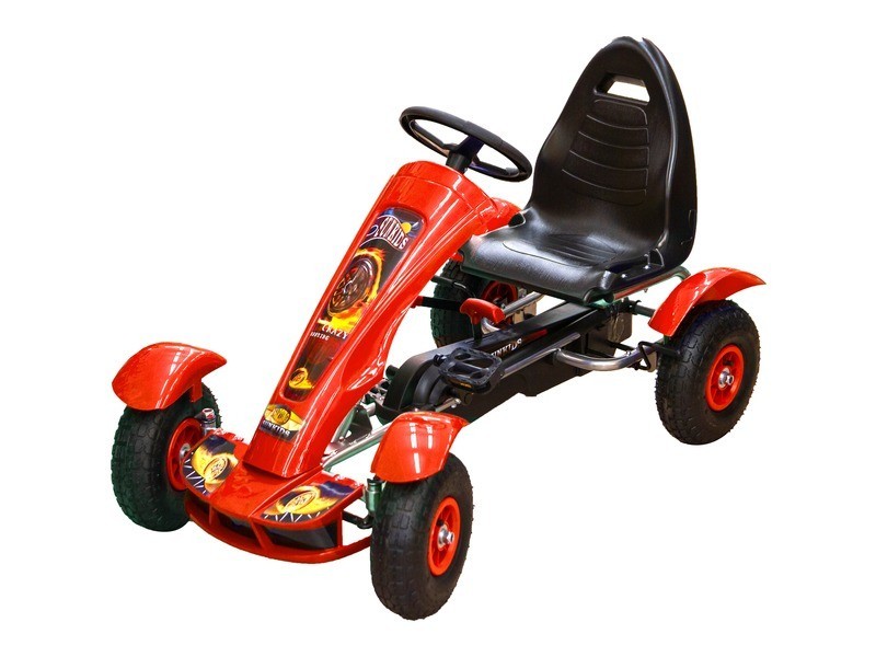 Piros pedálos gokart (50 kg teherbírás)