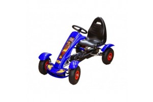 Kék pedálos gokart — állítható ülés, kézifék