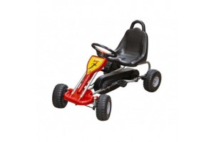 Pedálos verseny gokart - piros, állítható ülés