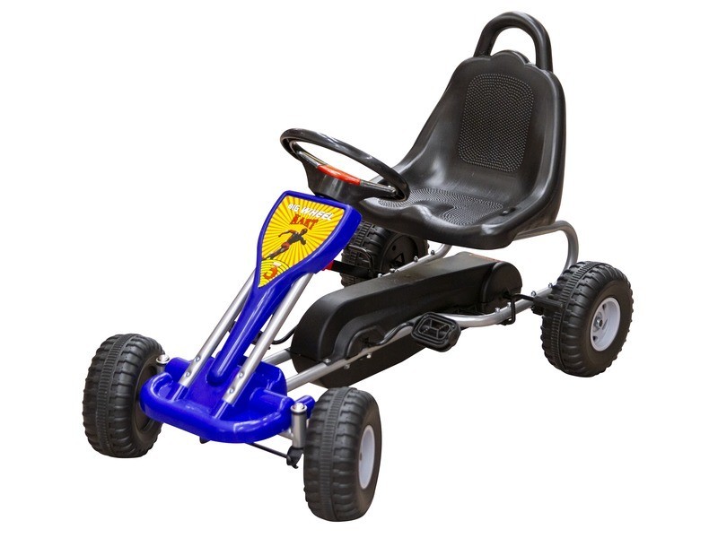 Pedálos kék verseny gokart (30 kg teherbírás)