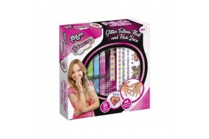 Glamz tetováló, haj- és körömdíszítő készlet