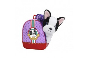 Francia bulldog plüss hátizsákban - Funville CuteKins