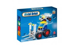 Targonca 127 darabos fém építőjáték - összeépítve