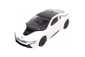 BMW I8 fém kisautó 1:43, fehér - részletes modell