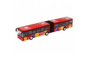 Fém csuklós busz 1:64 (18×3×3 cm)