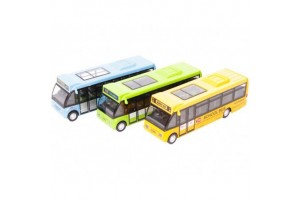 Fém városi busz 1:46 - hátrahúzós