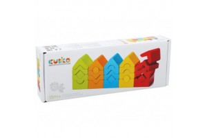 Cubika fa toronyépítő szett (5 db/csomag)