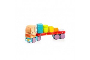 Cubika fa kamion fakockákkal, 32 cm