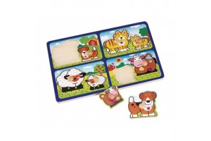Fa puzzle - Háziállatok (29,5x21,8x1,8 cm)
