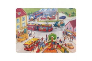 Fa puzzle autók 9 db (29,5x21,8x1,8 cm)
