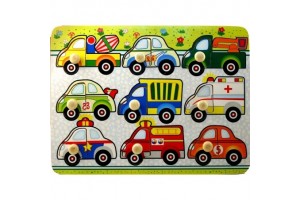 Fa puzzle autók 29,5x21,8x1,8 cm (HJ98059)
