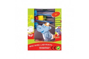 Fa vízilovas golyófuttató 10x7x13 cm