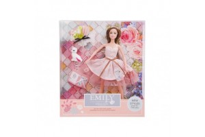 Emily divatbaba kiegészítőkkel, 30 cm