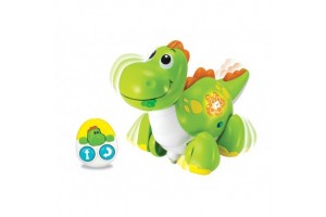 Első infrás távirányítós zenélő, világító zöld dínó