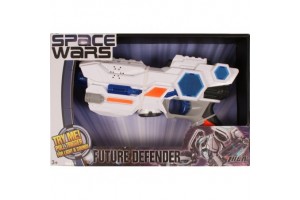 Space Wars villogó lézerpisztoly — piros-kék fény és hang
