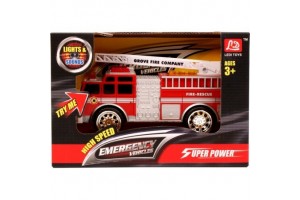 Elemes tűzoltóautó 18 cm - fény és hang