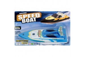 Speed Boat elemes motorcsónak (30 cm) kék-fehér