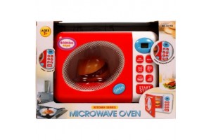 Elemes játékmikrohullámú sütő - fehér-piros