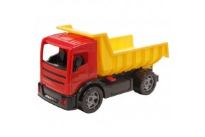 62 cm-es műanyag dömper - piros vezetőfülke