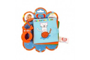 Csiptetős úti bébikönyv – puha textil állatkönyv