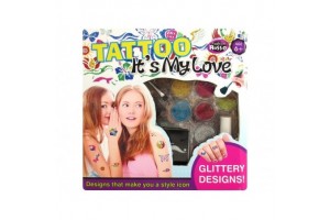 Csillámtetkó készítő készlet — ecsetek, sablonok, csillámpor