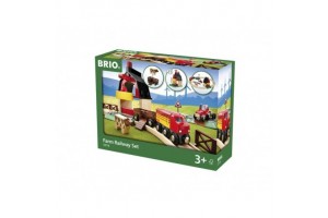 BRIO Farm vonat szett – fa vasúti játék