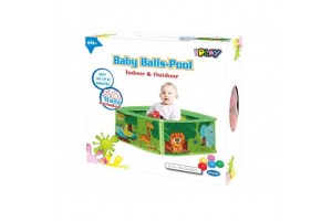 Bébi labdamedence 50 színes labdával 75x75x30 cm