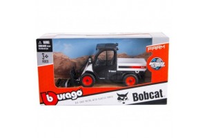 Bburago 10 cm Bobcat villás emelő fekete-fehér
