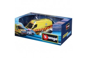 Bburago VW Crafter mentőautó és Audi A6 rendőrautó