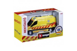 Bburago VW Crafter 1:50 magyar mentőautó modell