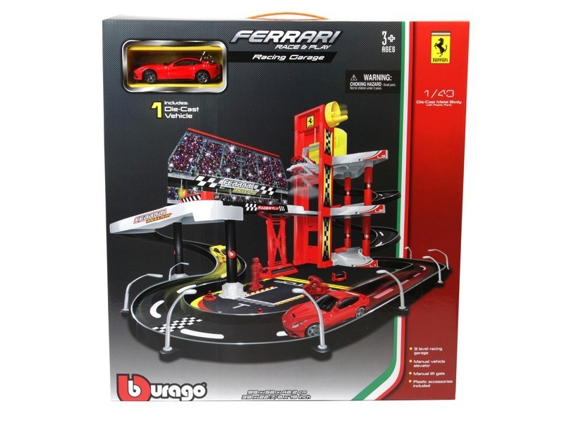 Bburago 1/43 Ferrari Racing garázs – termékkép