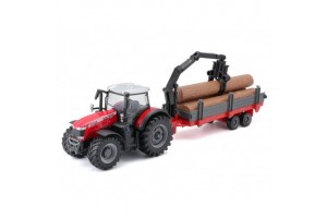 Bburago Massey Fergusson 8740S darus utánfutó