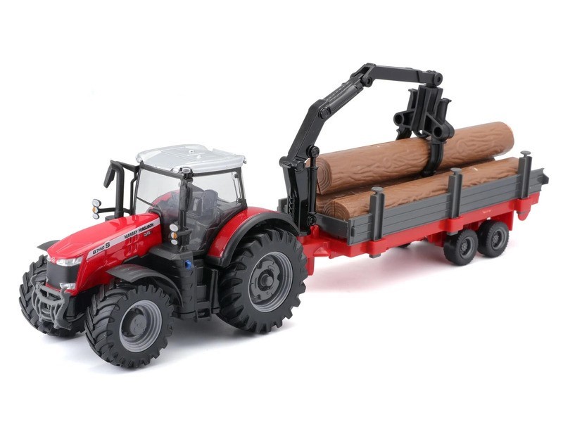 Bburago Massey Fergusson 8740S darus utánfutó