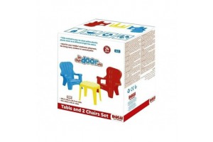 Kerti asztal két székkel – gyerek kerti bútor