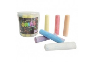 Aszfaltkréta 12 db vödörben – színes kréták 10 cm